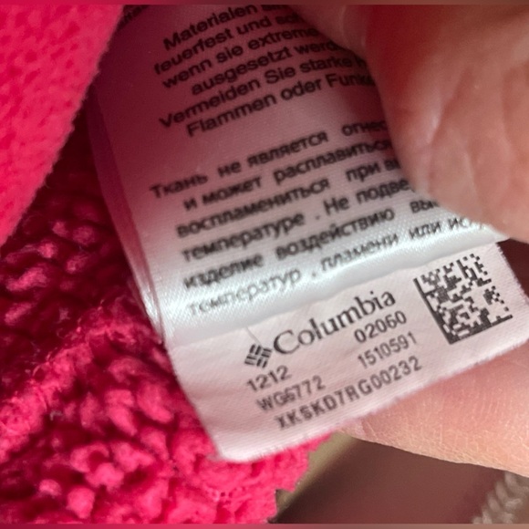Columbia Full Zip Hooded Jacket Youth Size Large Hot Pink - Picture 11 of 16